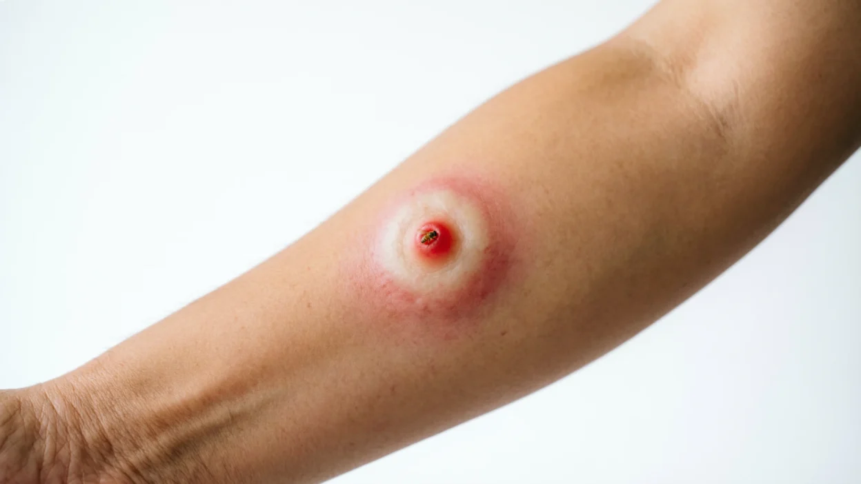 what does a bee sting look like