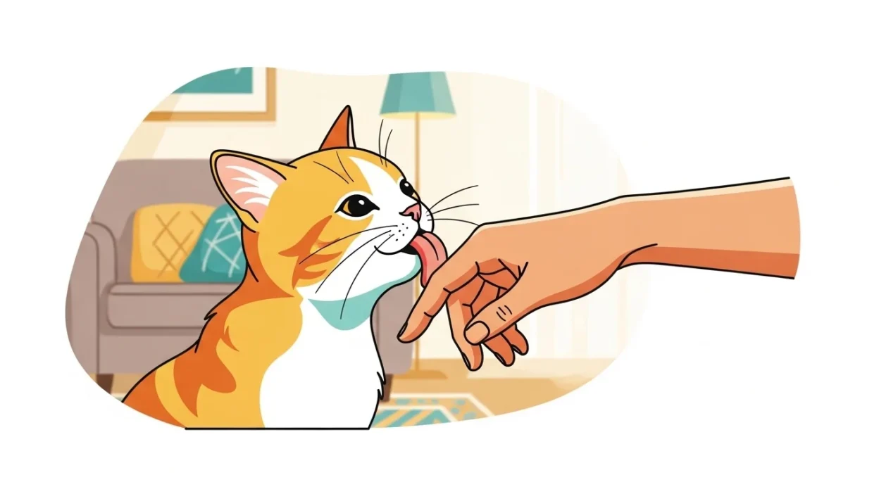 what does it mean when a cat licks you